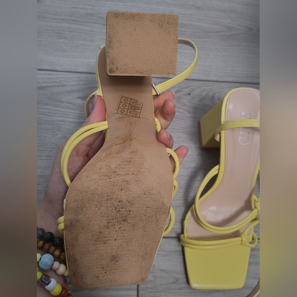 Raid Yellow Strappy Heels - Picture 5 of 7